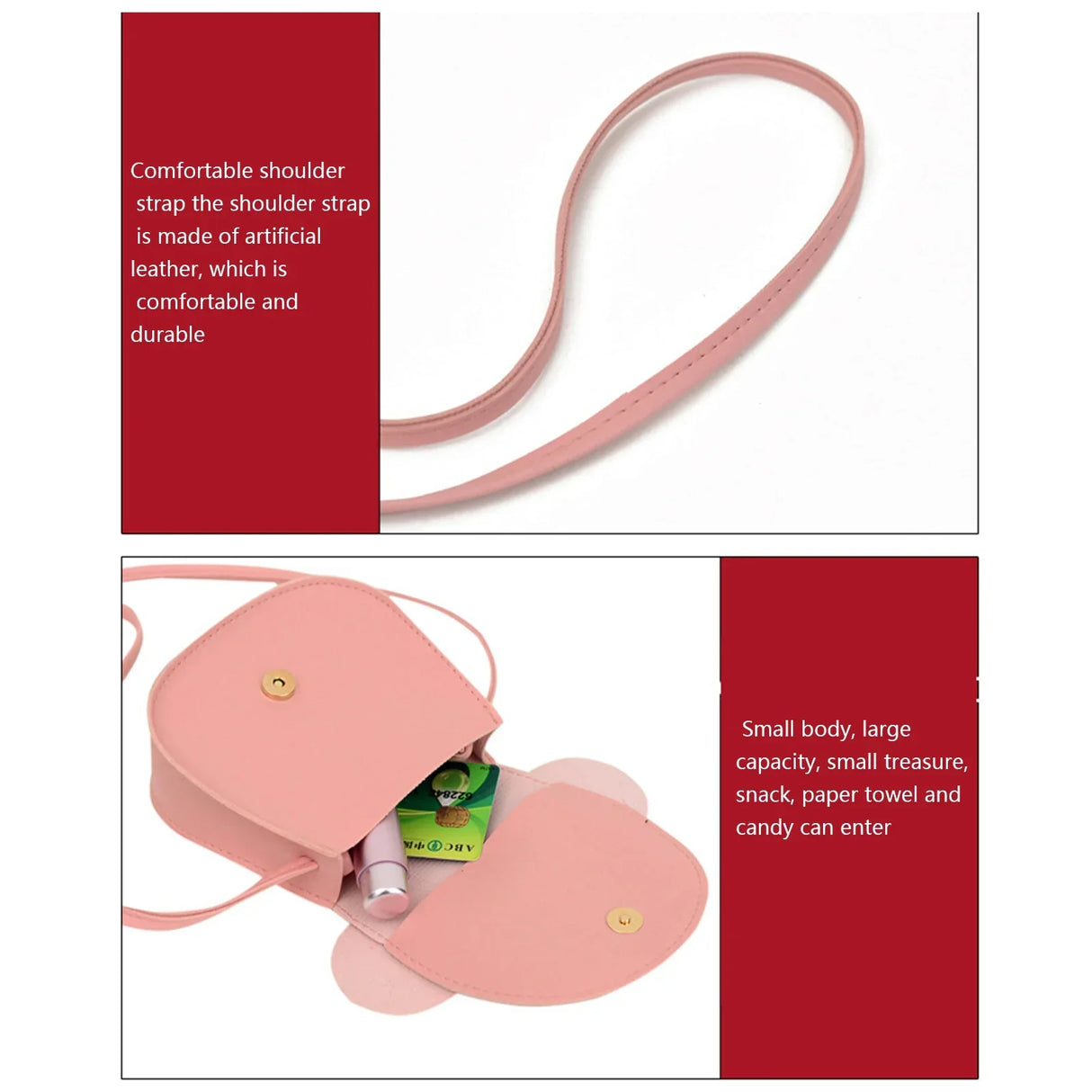 Baby Girl Cartoon Crossbody Bag, Cute Mouse Ear