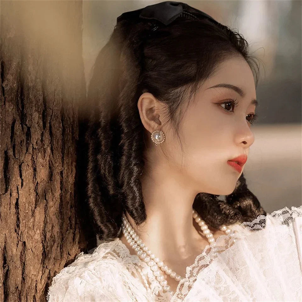 AS Synthetic Retro Ponytail with Comb Europen Princess