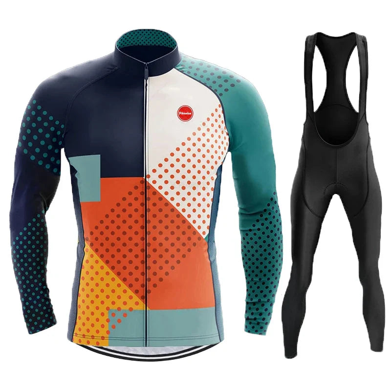 Phtxolue Breathable Long Sleeve Cycling Set Mountain Bike