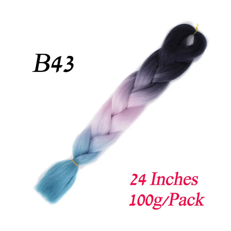 Synthetic Jumbo Braiding Hair Extension 24 " Heat