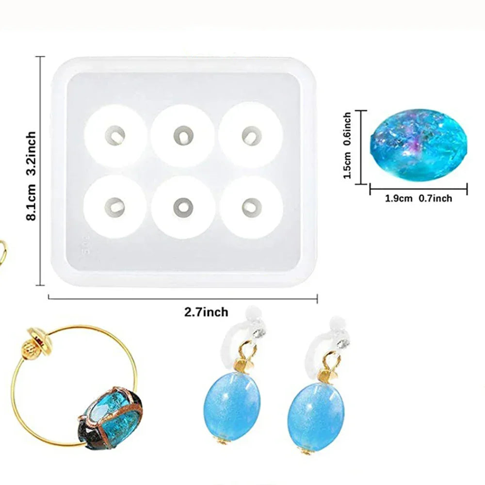 Round Square Faceted & Oval Beads Silicone Casting