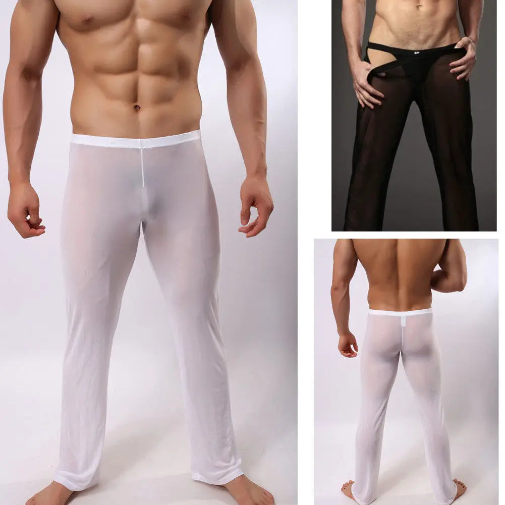 Hirigin Mens Sexy Soft Mesh Sheer Seethrough Stretch