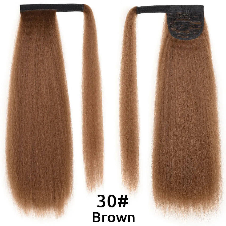 HANNE Yaki Straight Ponytail Hair Extensions For Black