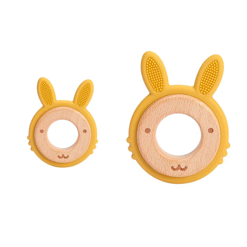 Bite Bites 2pcs/1set Baby Teeth Silicone Cartoon Rabbit