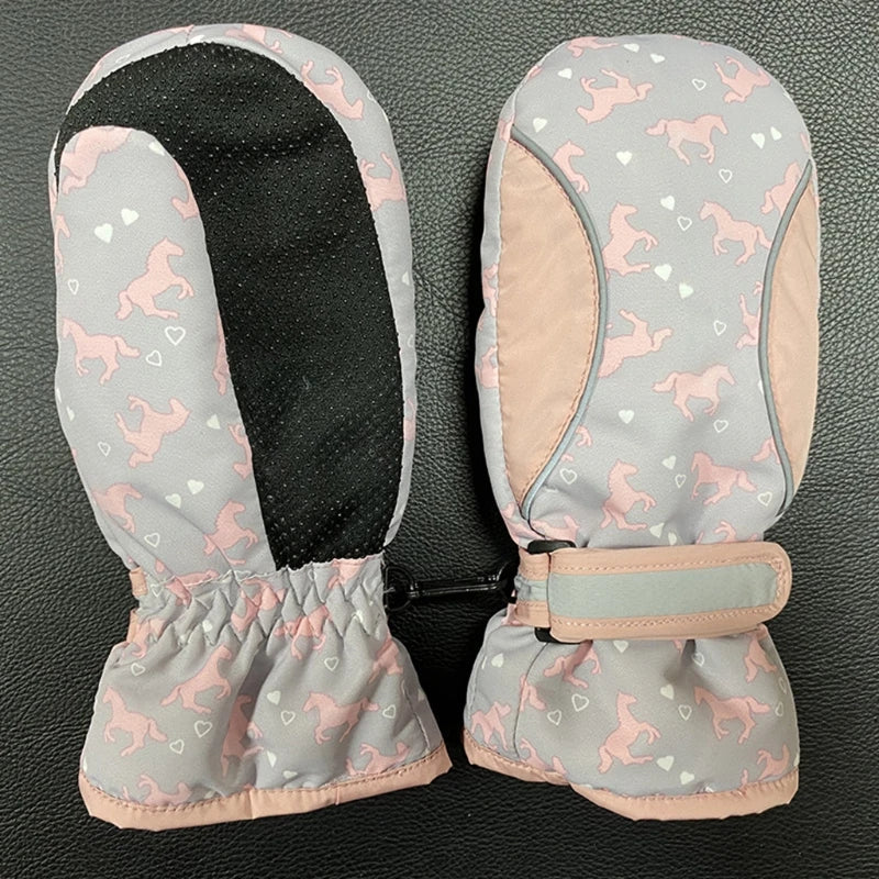 Kids Girls Boys Mittens Children Ski Gloves Thick
