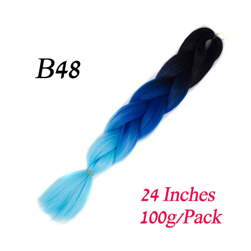 Synthetic Jumbo Braiding Hair Extension 24 " Heat