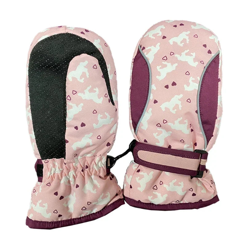 Kids Girls Boys Mittens Children Ski Gloves Thick