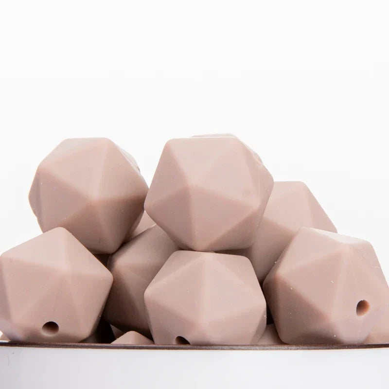 10pc Silicone Beads Hexagon Beads 14mm Food Grade