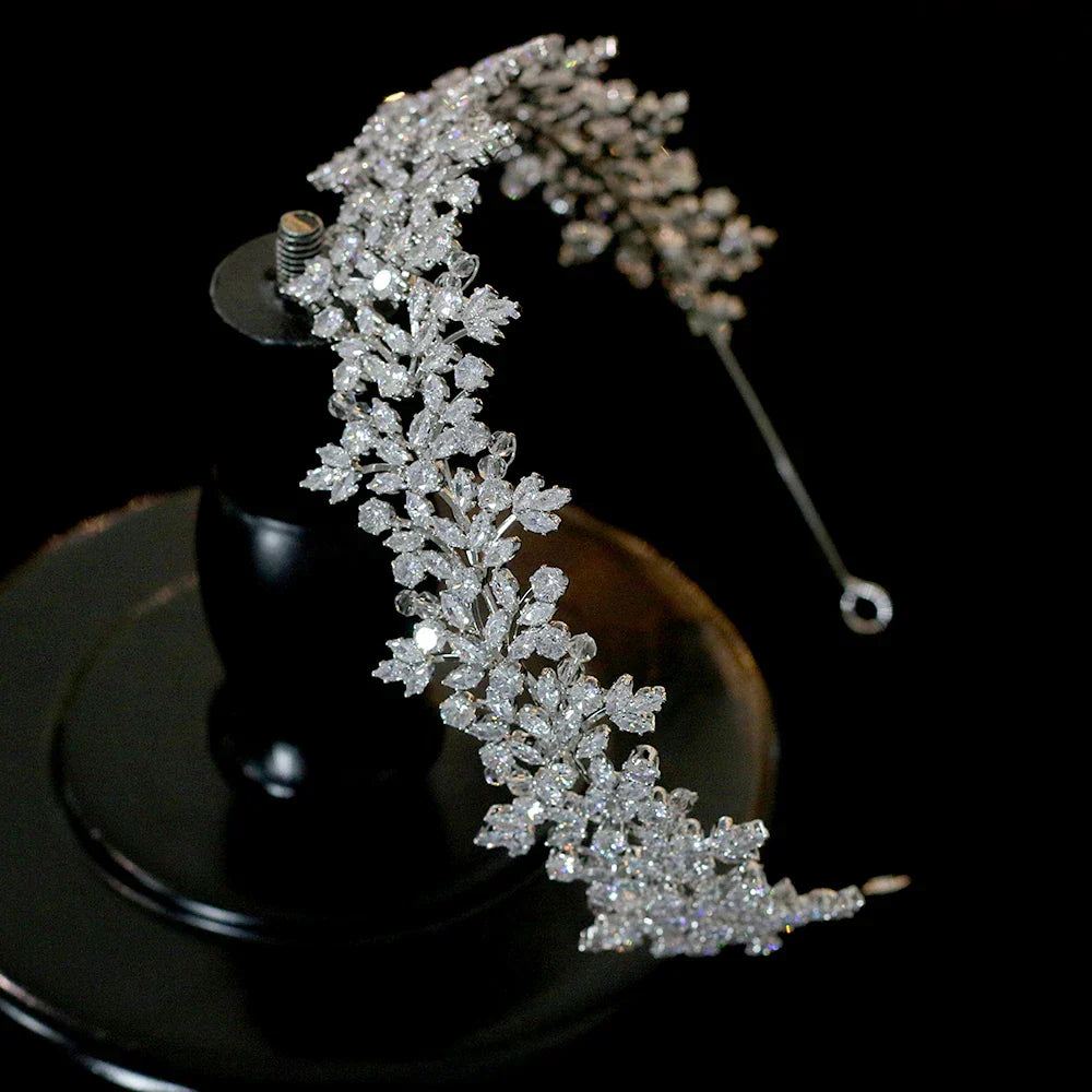 Bridal Headwear Hair Accessories Jewelry,Crowns For Women Wedding Accessories,Cubic Zirconia Crown,Tiara,Bridesmaid Gift