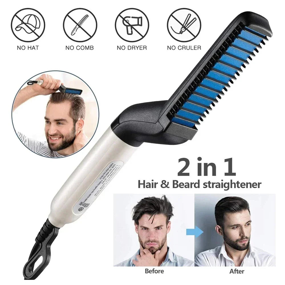 Electric Hair Comb Brush Beard Straightener Multifunctional Quick