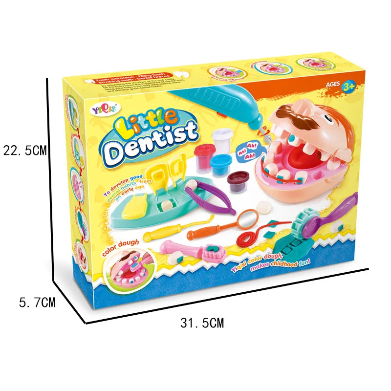 Children Plasticine Tools Pretend Play Toy Dentist Check