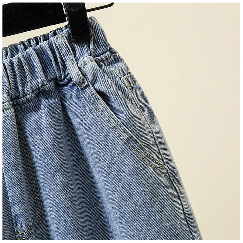Plus Size Women Jeans 2022 Elastic Waist Loose