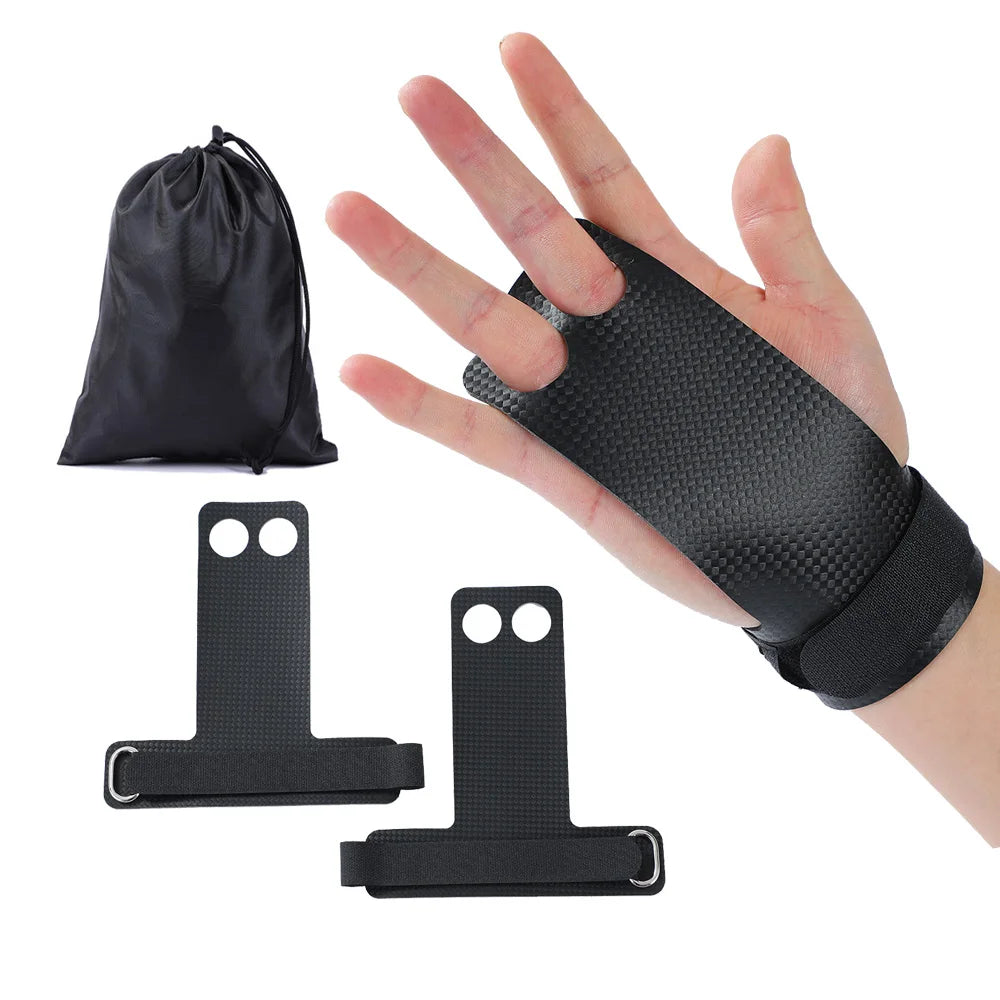 2-Hole Carbon Crossfit Grip for Weightlifting Gym Workoutfor