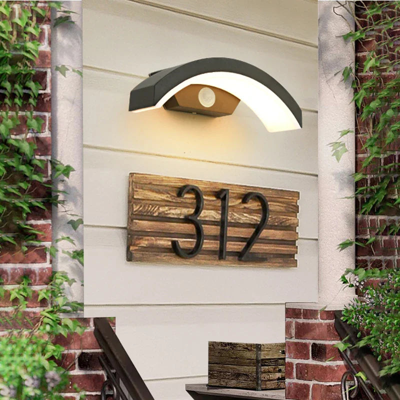 Moden waterproof outdoor wall lamp PIR motion sensor
