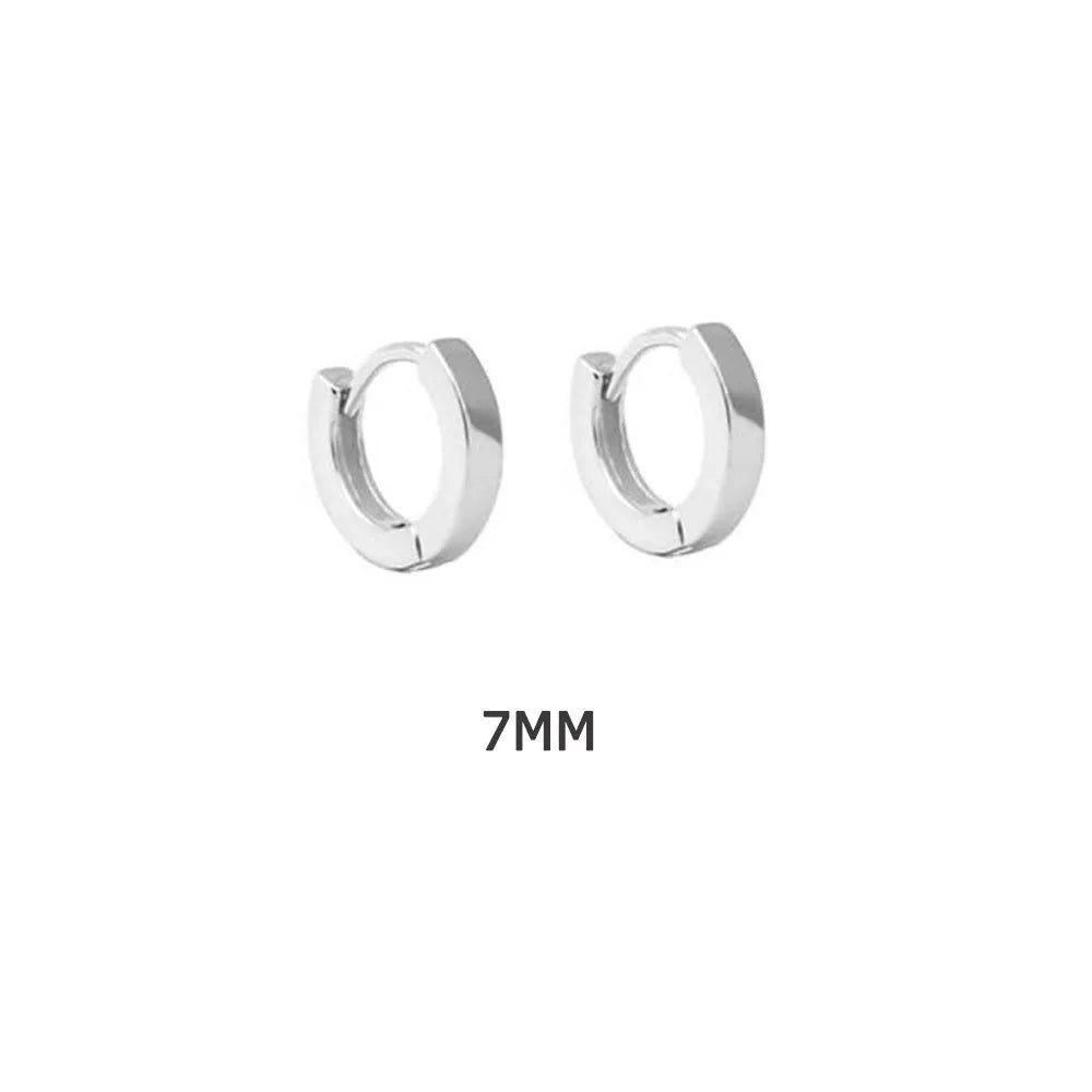 ANDYWEN 925 Sterling Silver Gold Plain 5mm 6mm