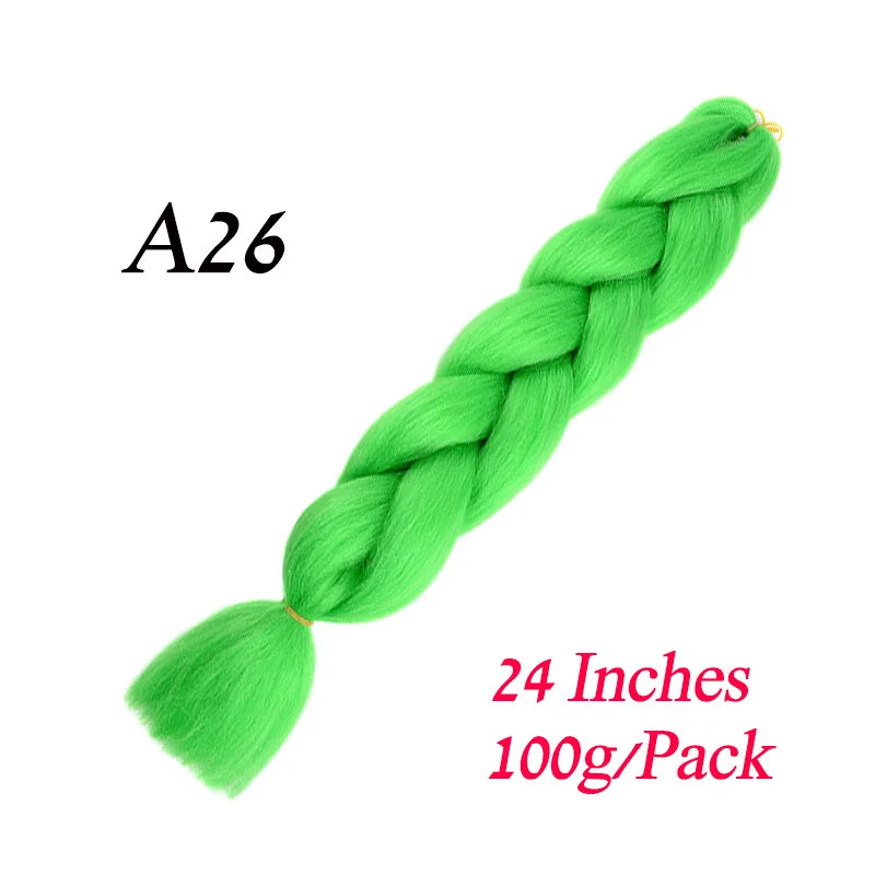 Synthetic Jumbo Braiding Hair Extension 24 " Heat
