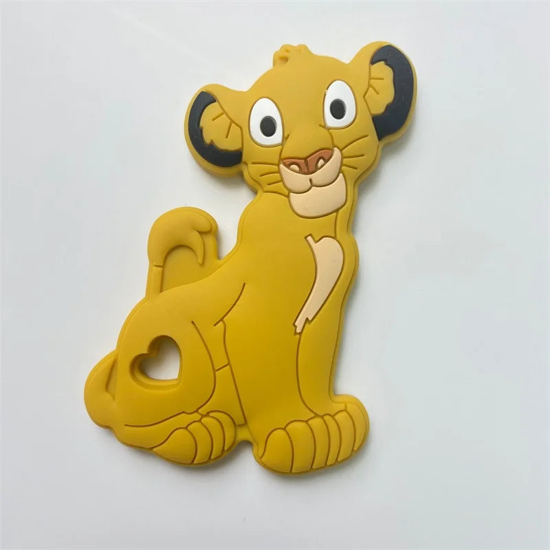 5pcs Silicone Teether Lion Cartoon Animal BPA Free