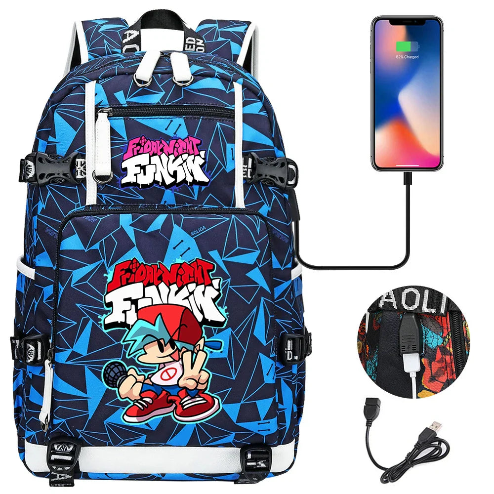 Friday Night Funkin Backpacks For School Multifunction USB