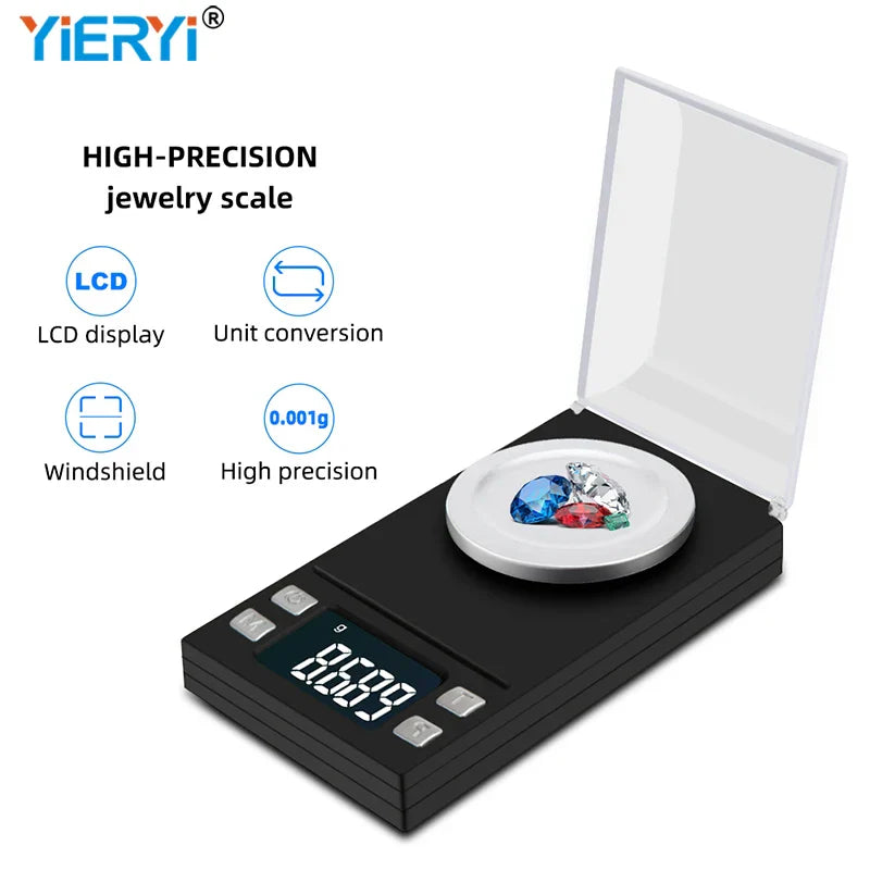 100g/50g/20g/10g Mini Digital Scale High Accuracy 0.001 Pocket