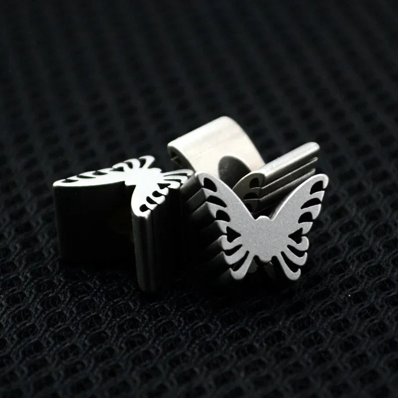 Butterfly Titanium Alloy Brass Knife Umbrella Rope Pendants