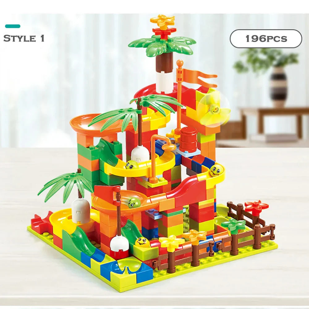 New Marble Race Run Block Small Size Building