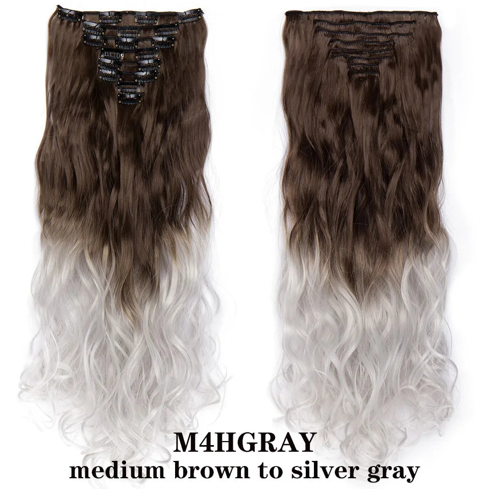 HAIRRO 24Inches 170g 36 Colors Long Straight Synthetic