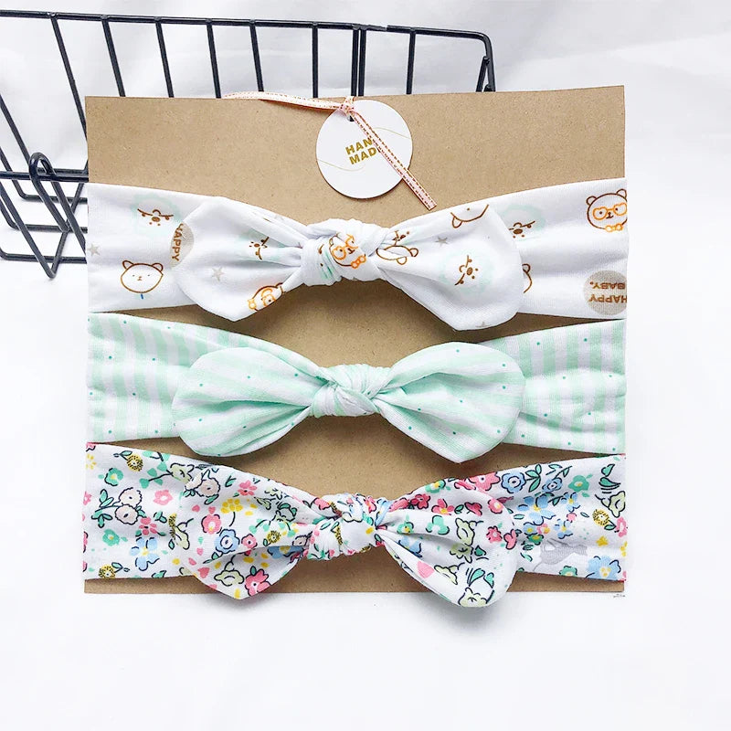 3pcs/lot Solid Nylon baby headband Bow Headbands For