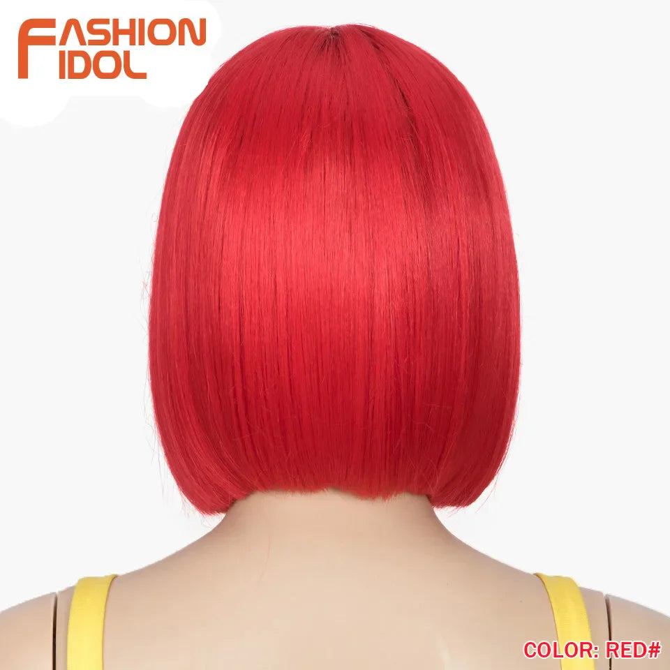FASHION IDOL 10 Inch Bob Wigs Straight Hair