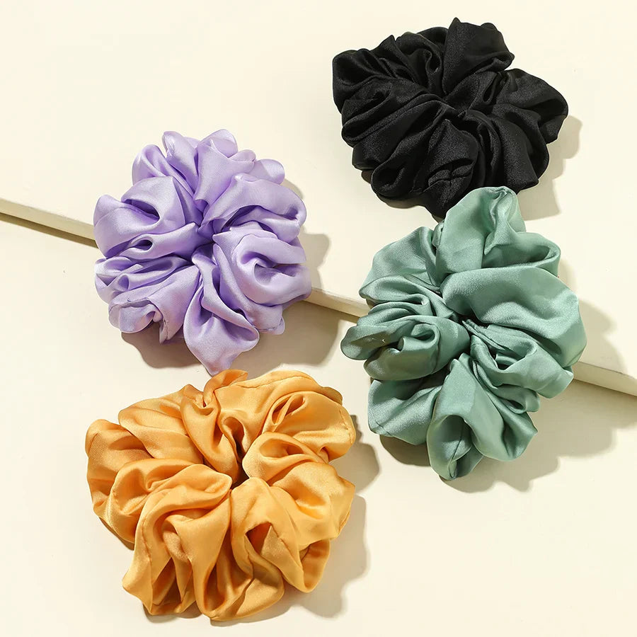 4Pcs/3Pcs Oversized Scrunchie Big Rubber Hair Tie Set