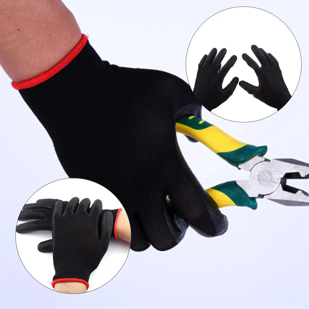 nylon safety coating gloves gardening work protection construction