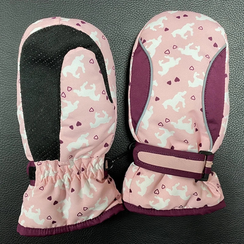 Kids Girls Boys Mittens Children Ski Gloves Thick