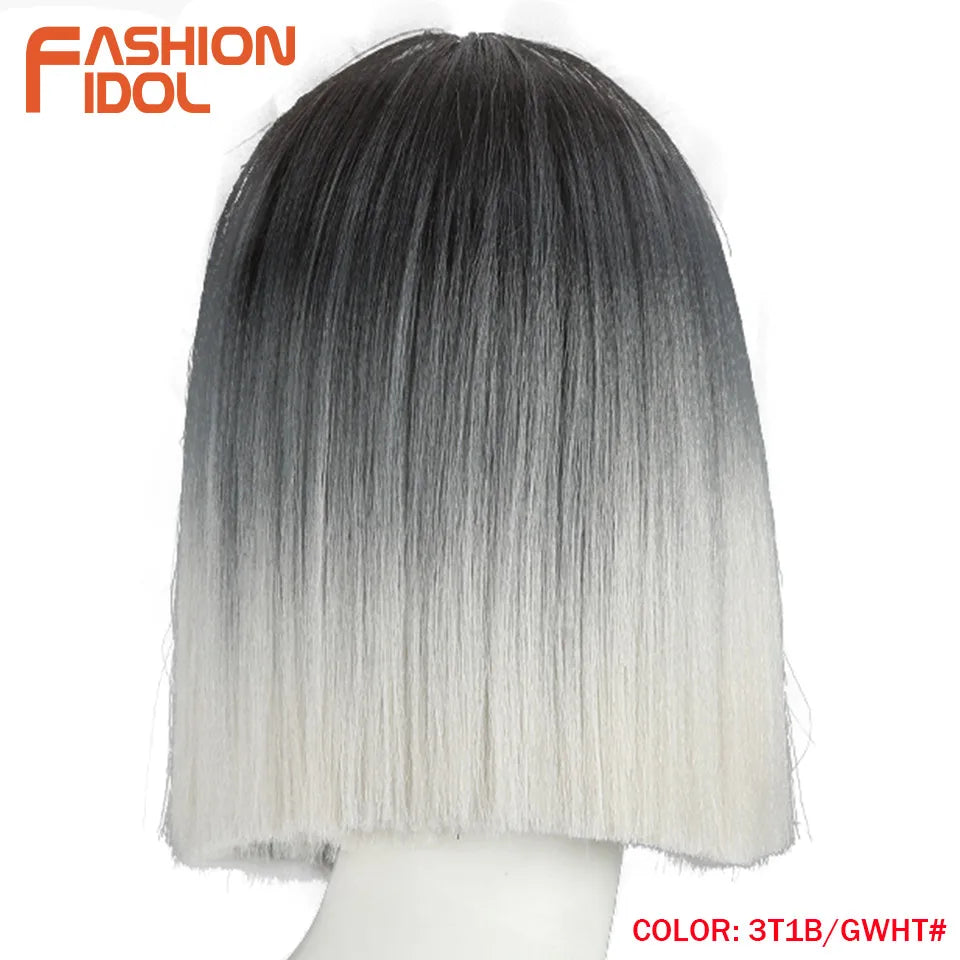FASHION IDOL 10 Inch Bob Wigs Straight Hair