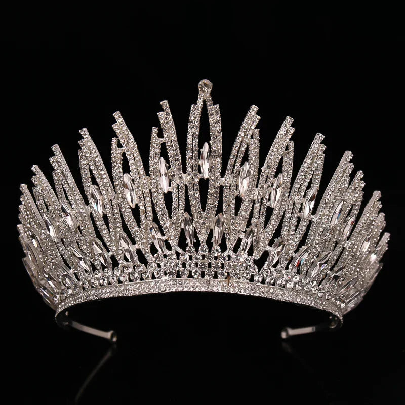 Wedding Crown Gold Silver Color Rhinestone Crystal Diadem