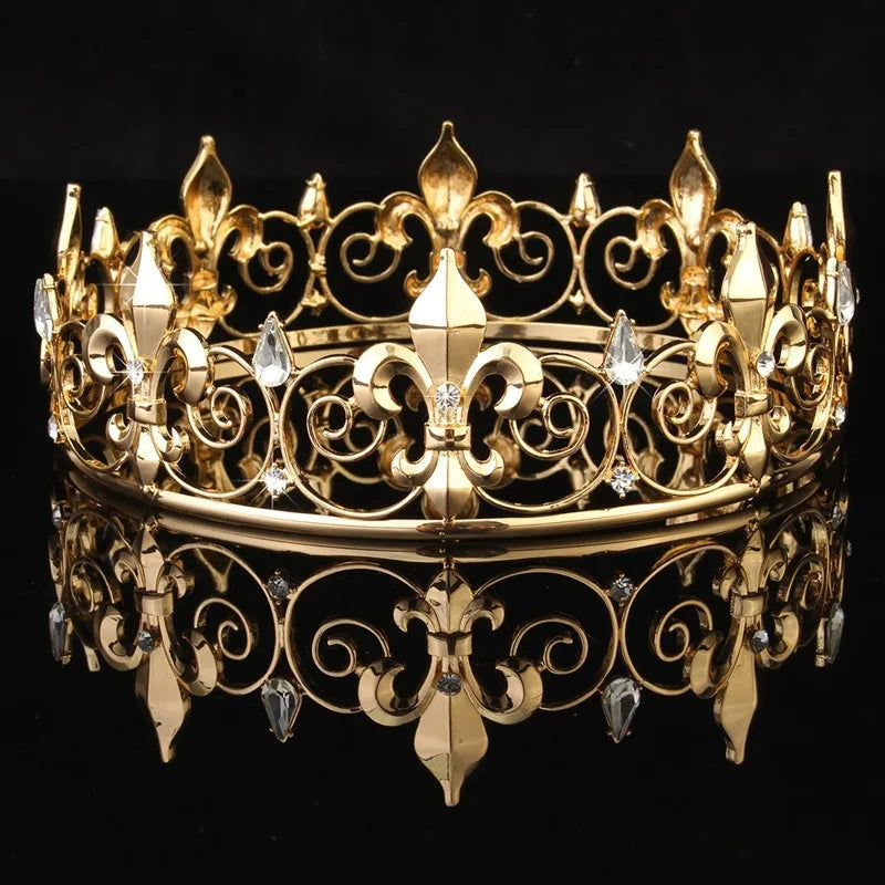 Wedding Crown Gold Silver Color Rhinestone Crystal Diadem