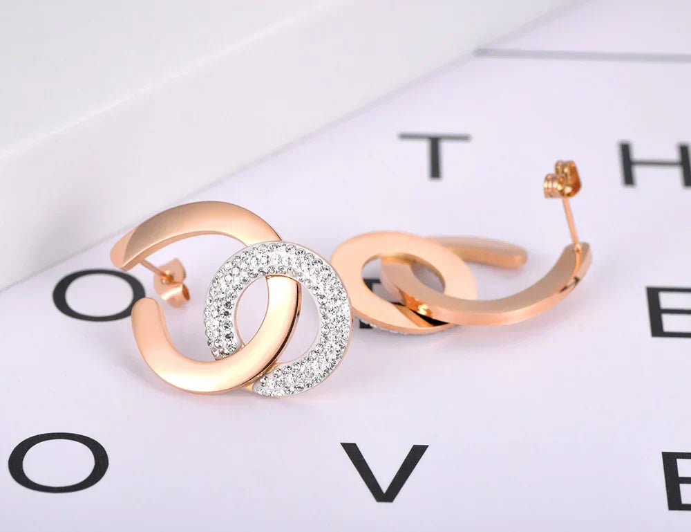 Lokaer Original Design Titanium Stainless Steel Geometric Circle