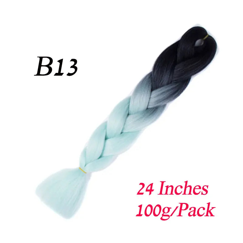Synthetic Jumbo Braiding Hair Extension 24 " Heat