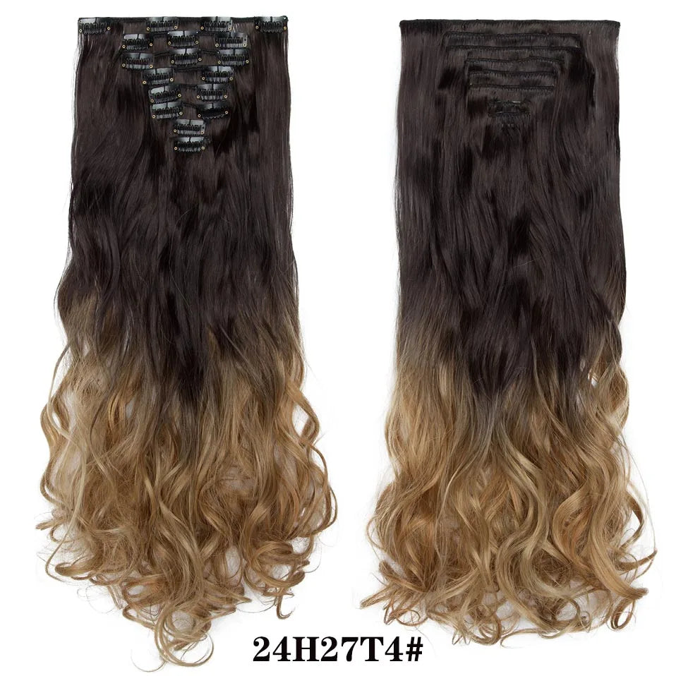 HAIRRO 24Inches 170g 36 Colors Long Straight Synthetic
