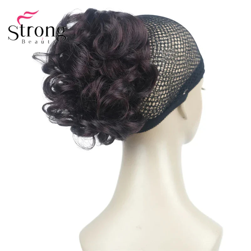 StrongBeauty Silver Short Natural Wave Ponytail Hair Extension
