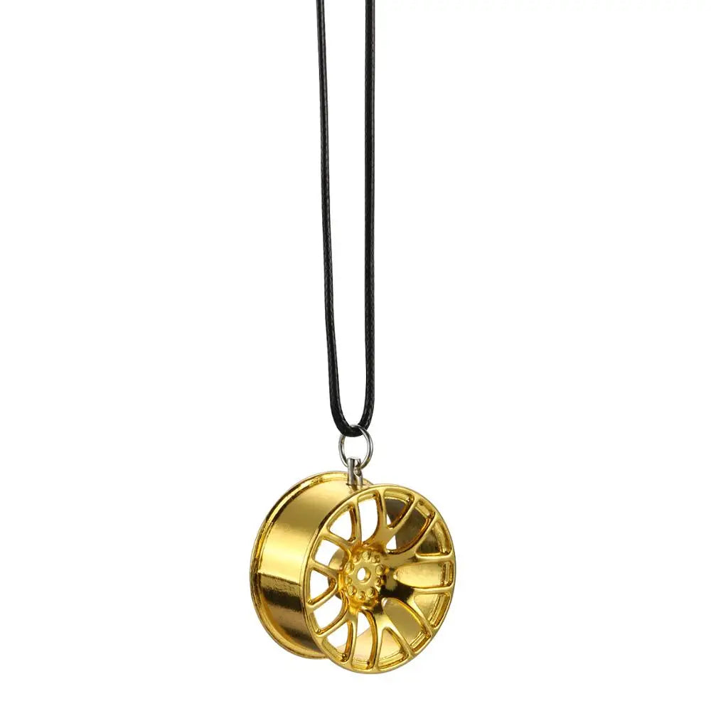 Car Ornament Pendant Metal Wheel Hub Flywheel Hanging