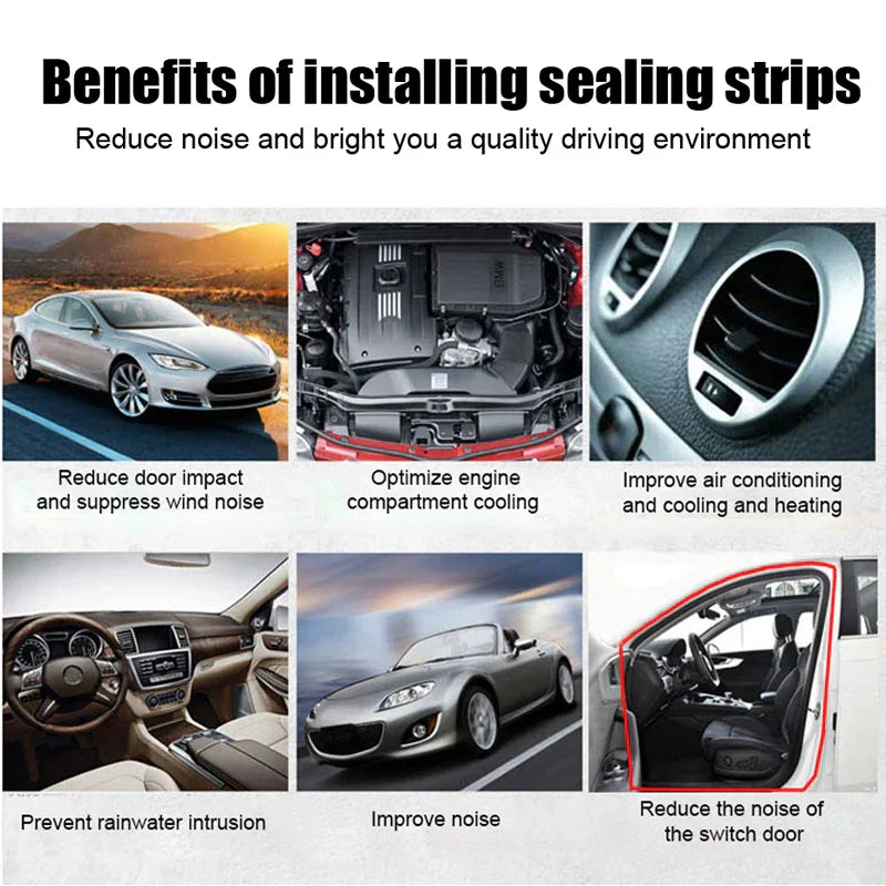 Car Door Seal Strip Trunk Edge Stickers