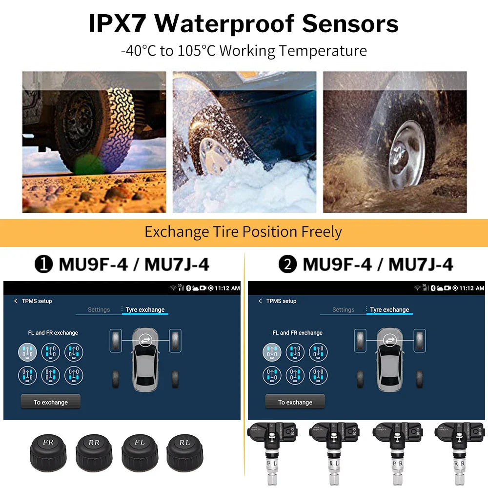 Deelife TPMS Android Tire Pressure Monitoring System Spare
