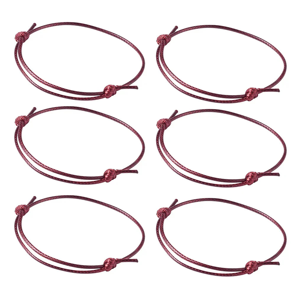 50pcs/lot Unisex Woven Korean Waxed Polyester Cord Bracelet