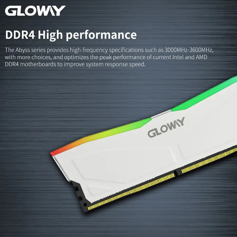 Gloway Memoria RAM DDR4 3200mhz RGB (8GBX2) 3600mhz