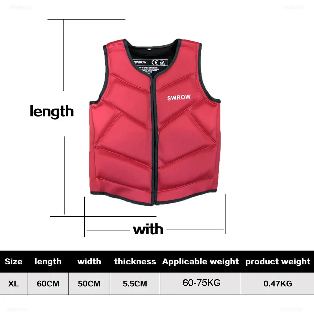 SWROW Life Jacket Fishing Vest Water Sports Kayaking