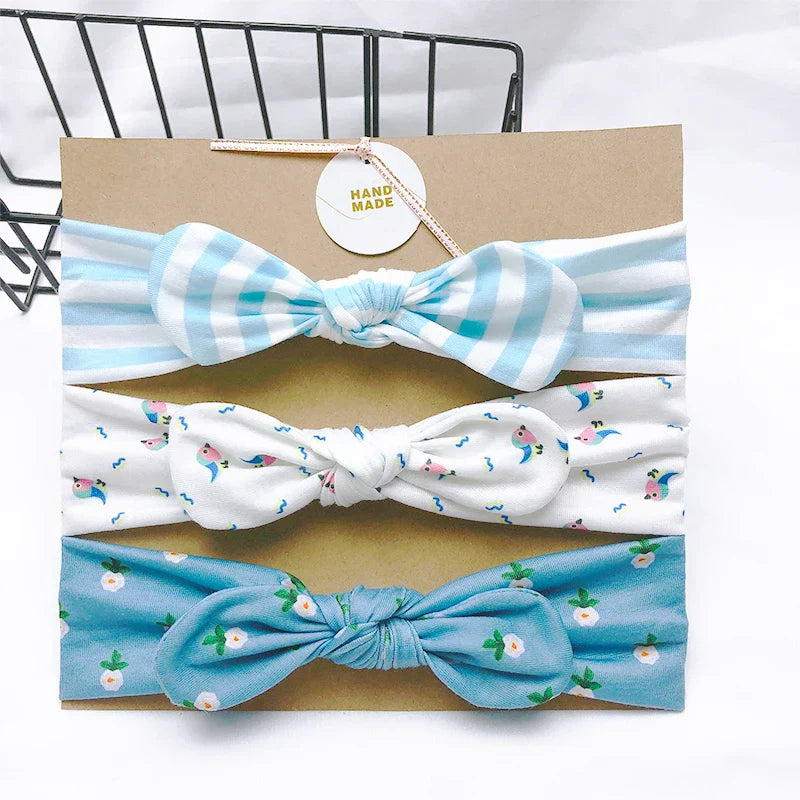 3pcs/lot Solid Nylon baby headband Bow Headbands For