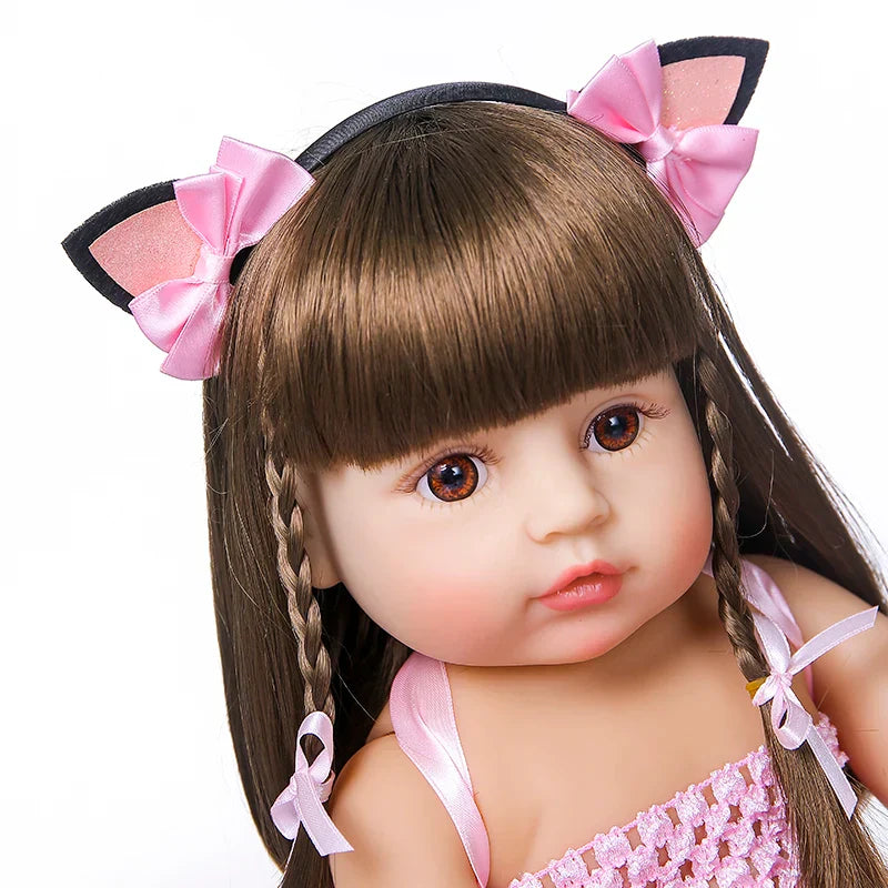 55cm NPK bebe doll reborn toddler girl pink