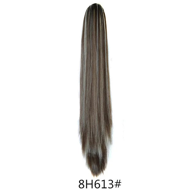 22inch Claw Clip On Ponytail Hair Extension Synthetic