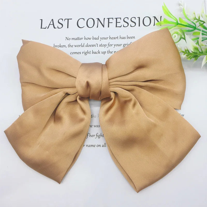 Fashion Ribbon Hairgrips Big Large Bow Hairpin For