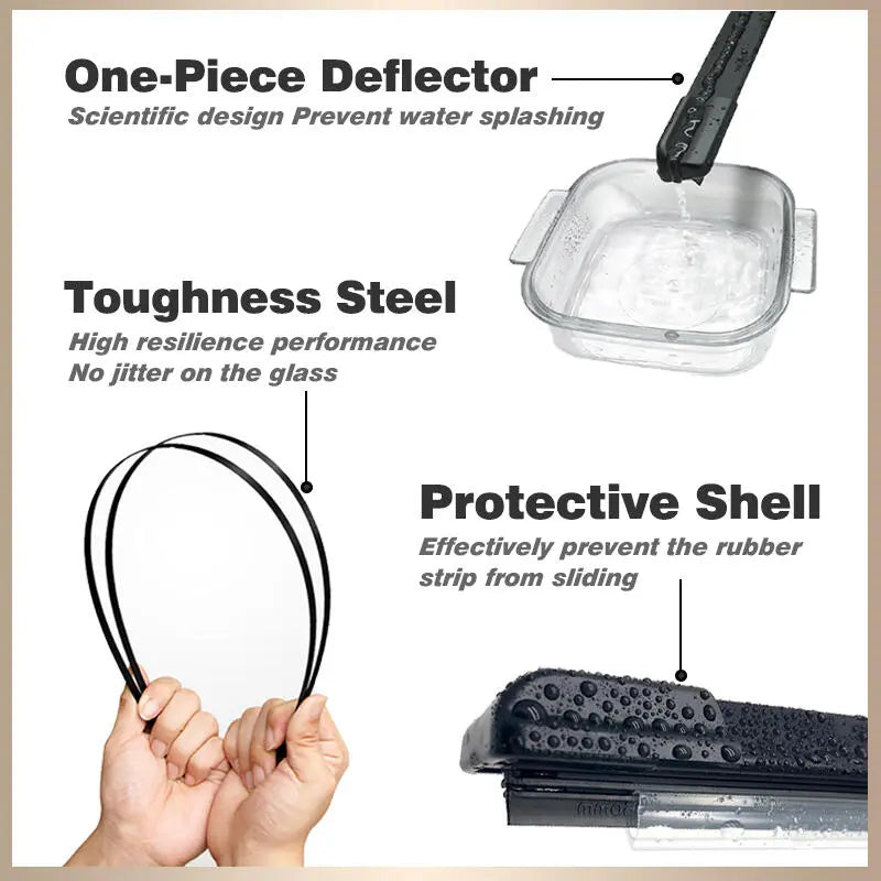 Wiper Front Rear Wiper Blades Set For Peugeot