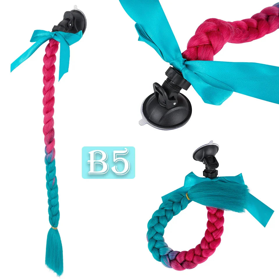 S-noilite Synthetic New Arrival Helmet Hair Ponytail Braid